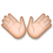 Open Hands - Medium Light emoji on LG